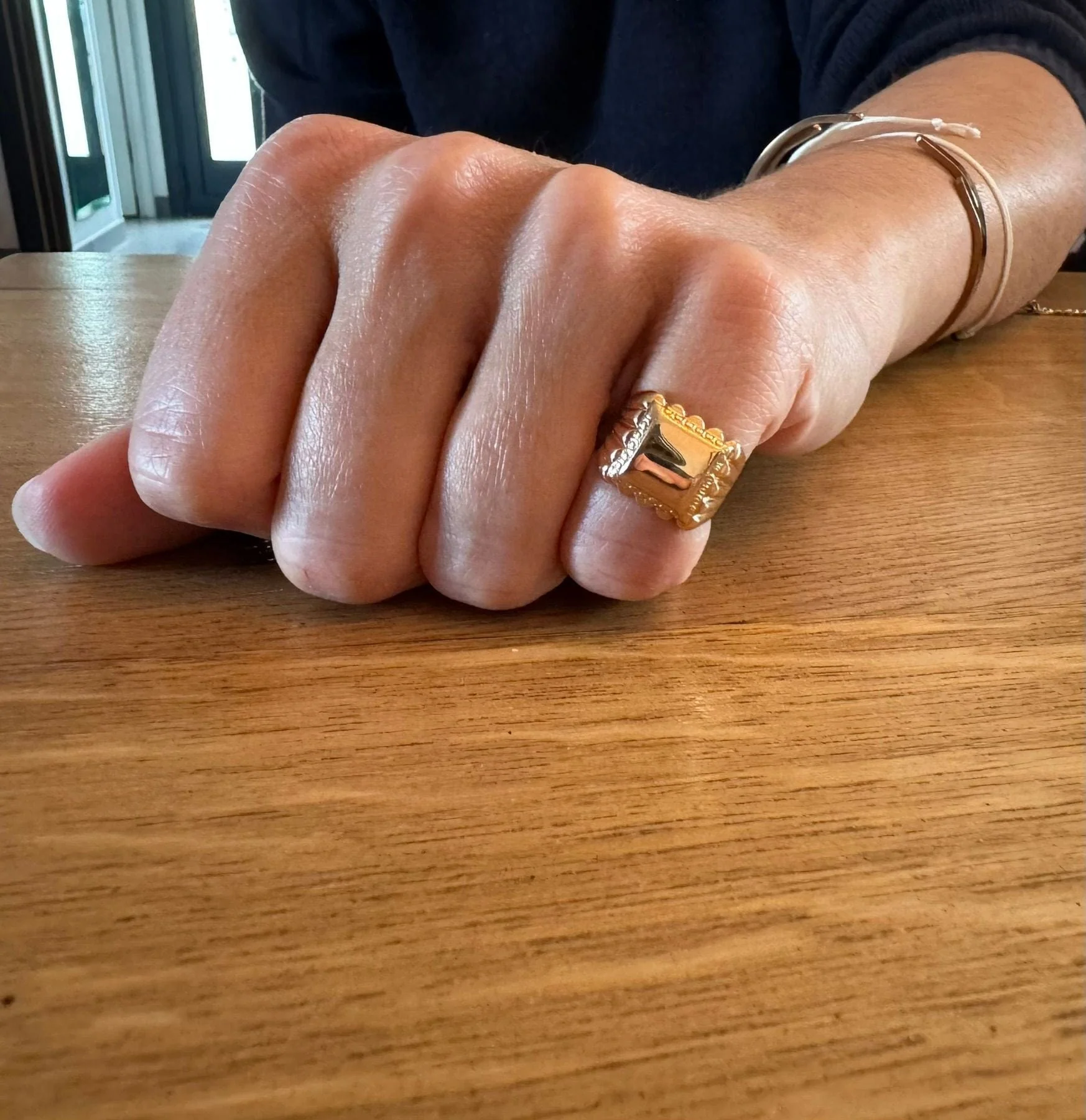 Rose Gold Signet Ring - Image 15