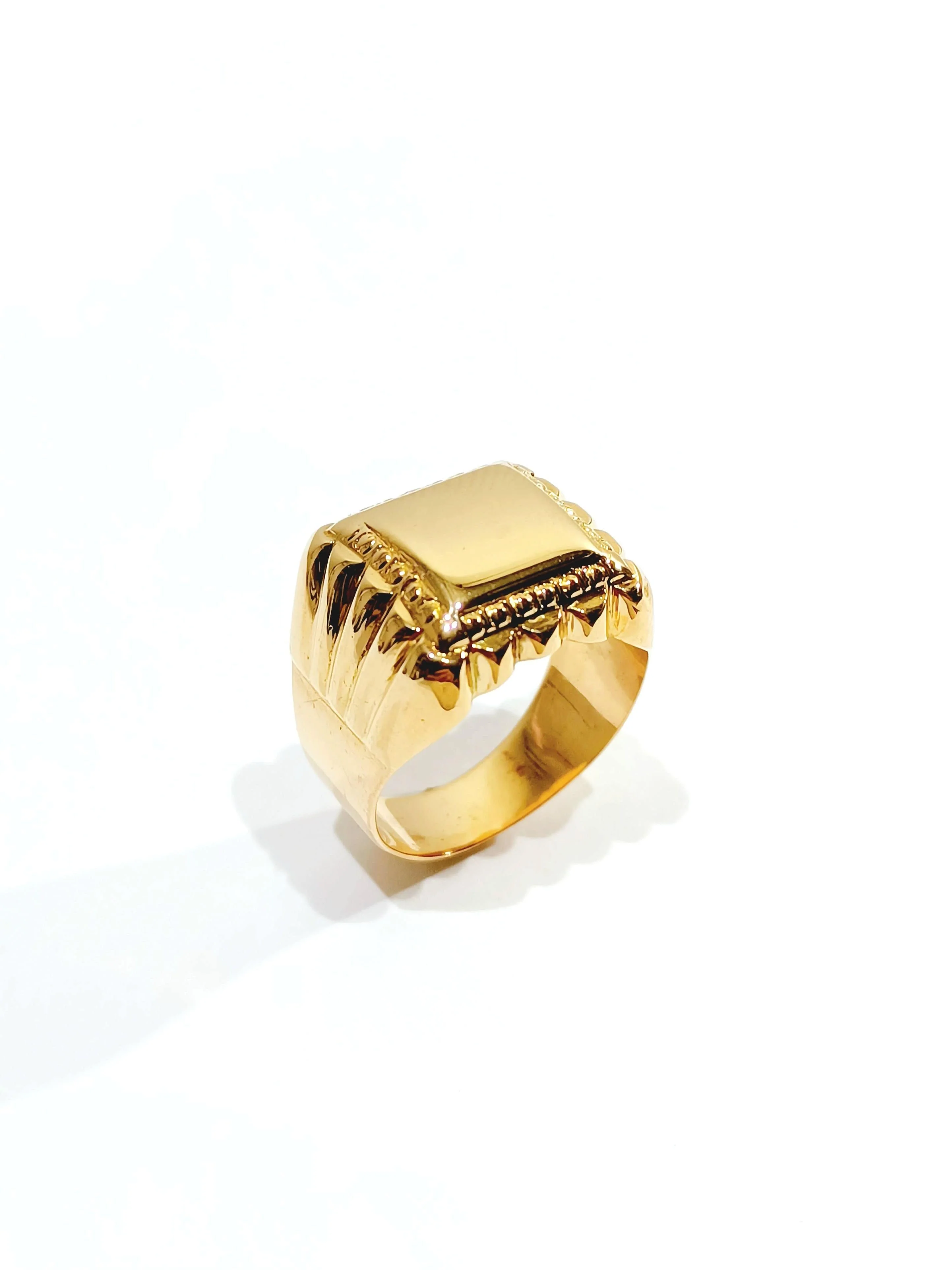 Rose Gold Signet Ring - Image 4