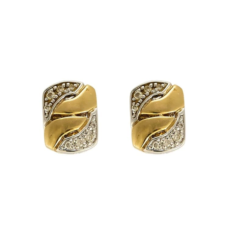 Earrings GUY LAROCHE two golds, diamonds