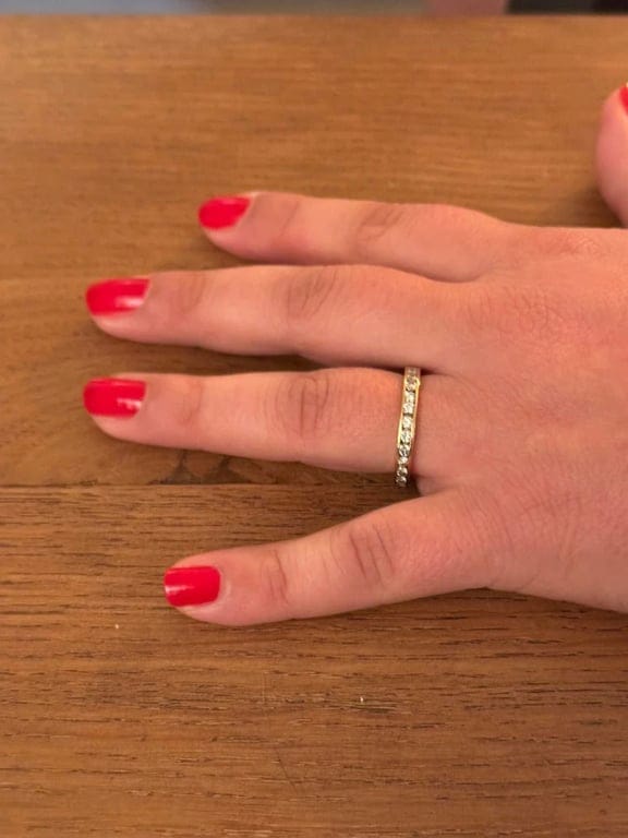 Wedding Ring Gold Diamonds - Image 4