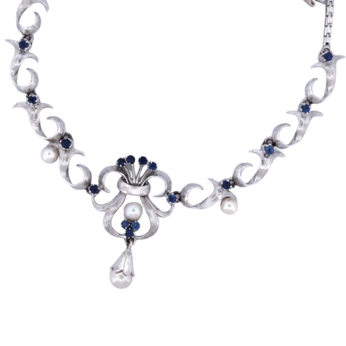 Collana vintage '60 pearl zaffiri