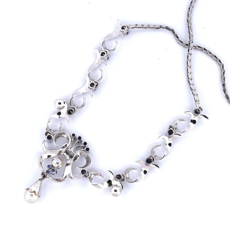 Collana vintage '60 pearl zaffiri - Image 4