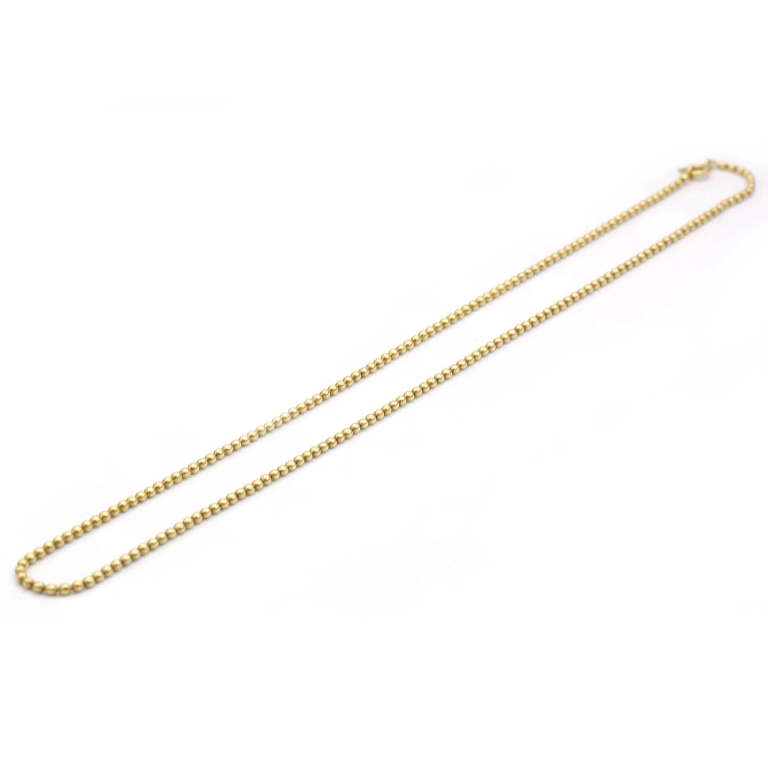 Yellow gold ball necklace