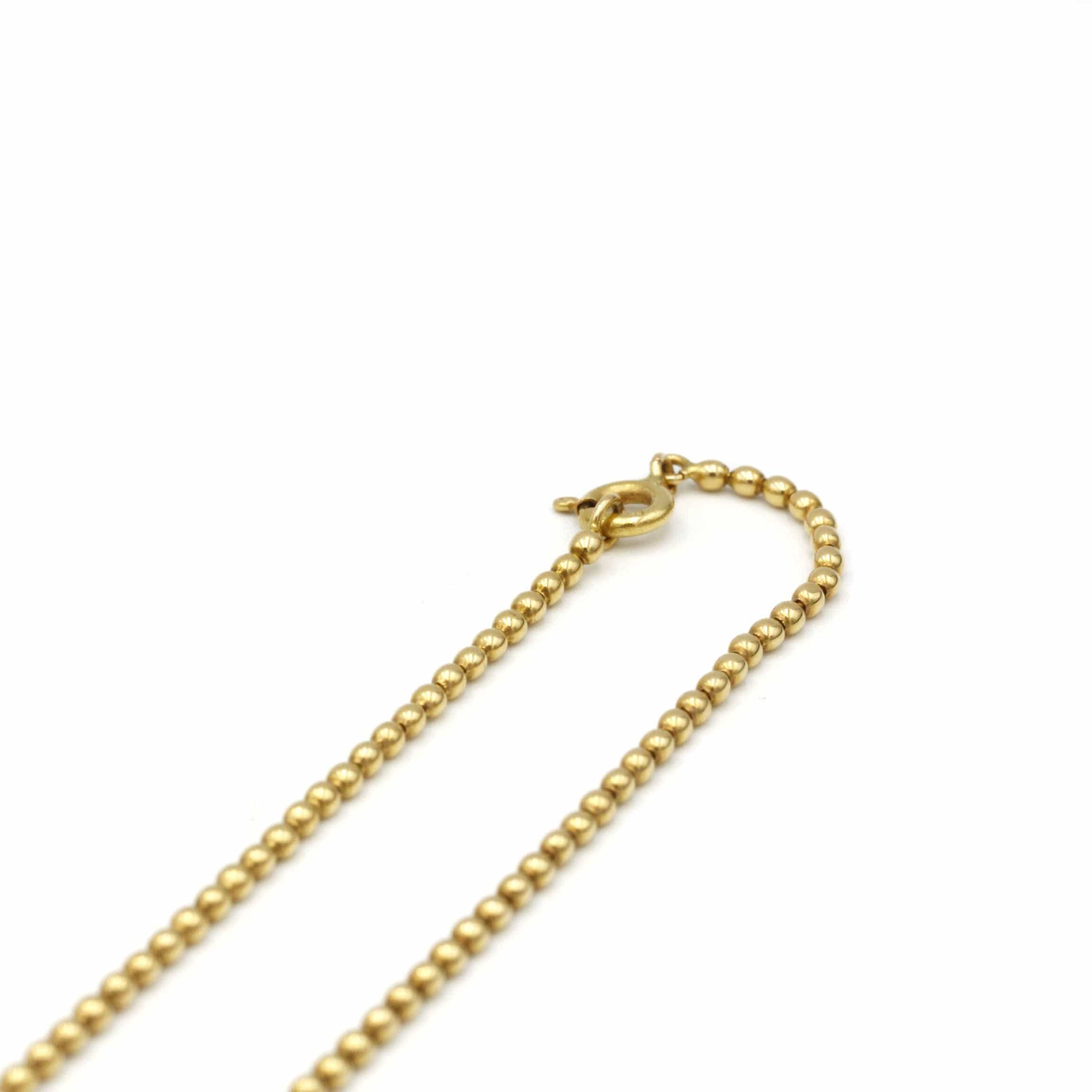 Yellow gold ball necklace - Image 2