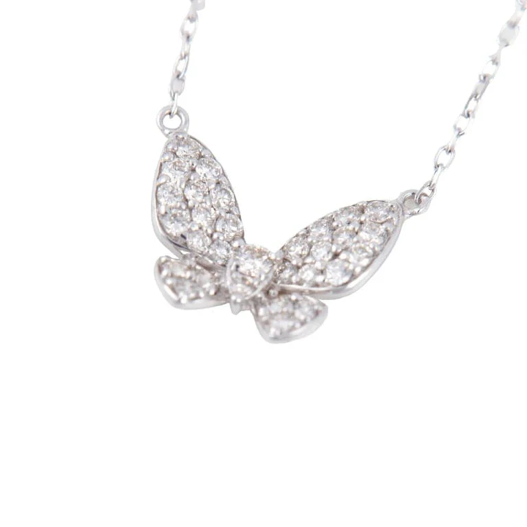 Butterfly diamond necklace