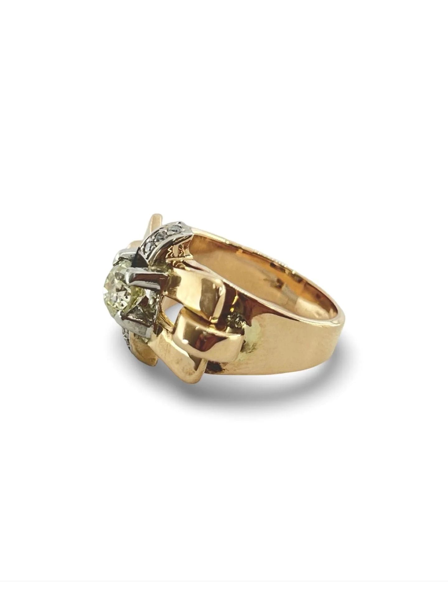 Yellow gold and diamond ring - Image 2