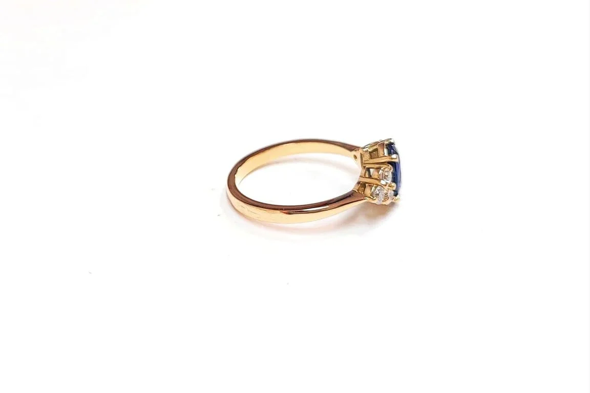 Sapphire and diamond ring - Image 4