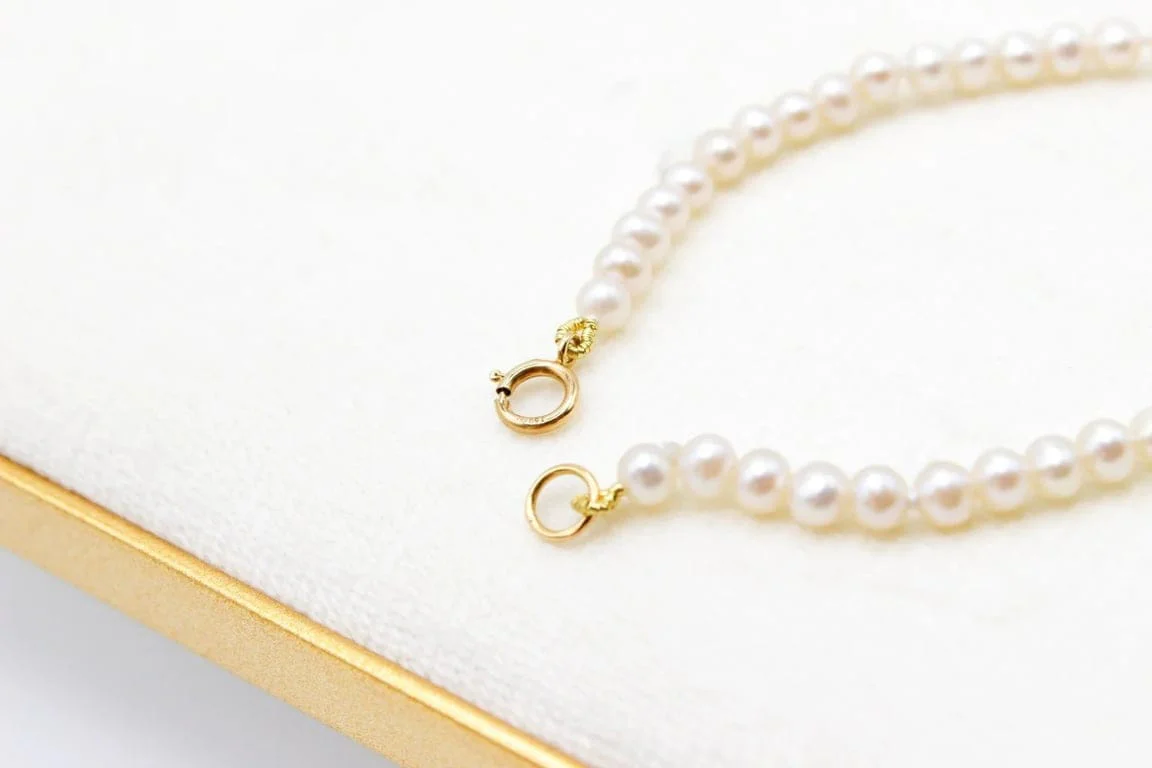 Bracelet perles d’eau douce avec fermoir en or jaune 750 - Image 5