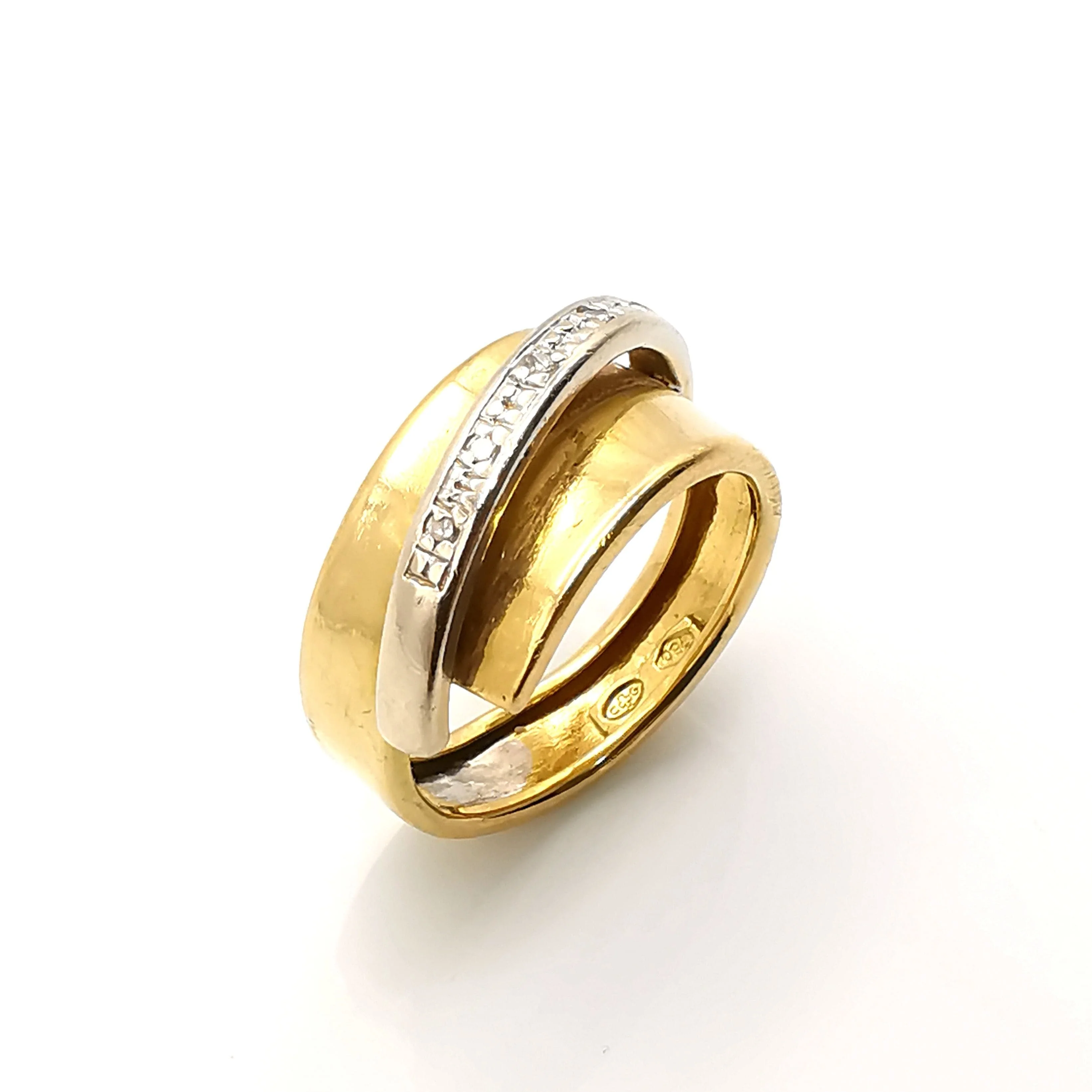 Yellow gold diamond ring - Image 4