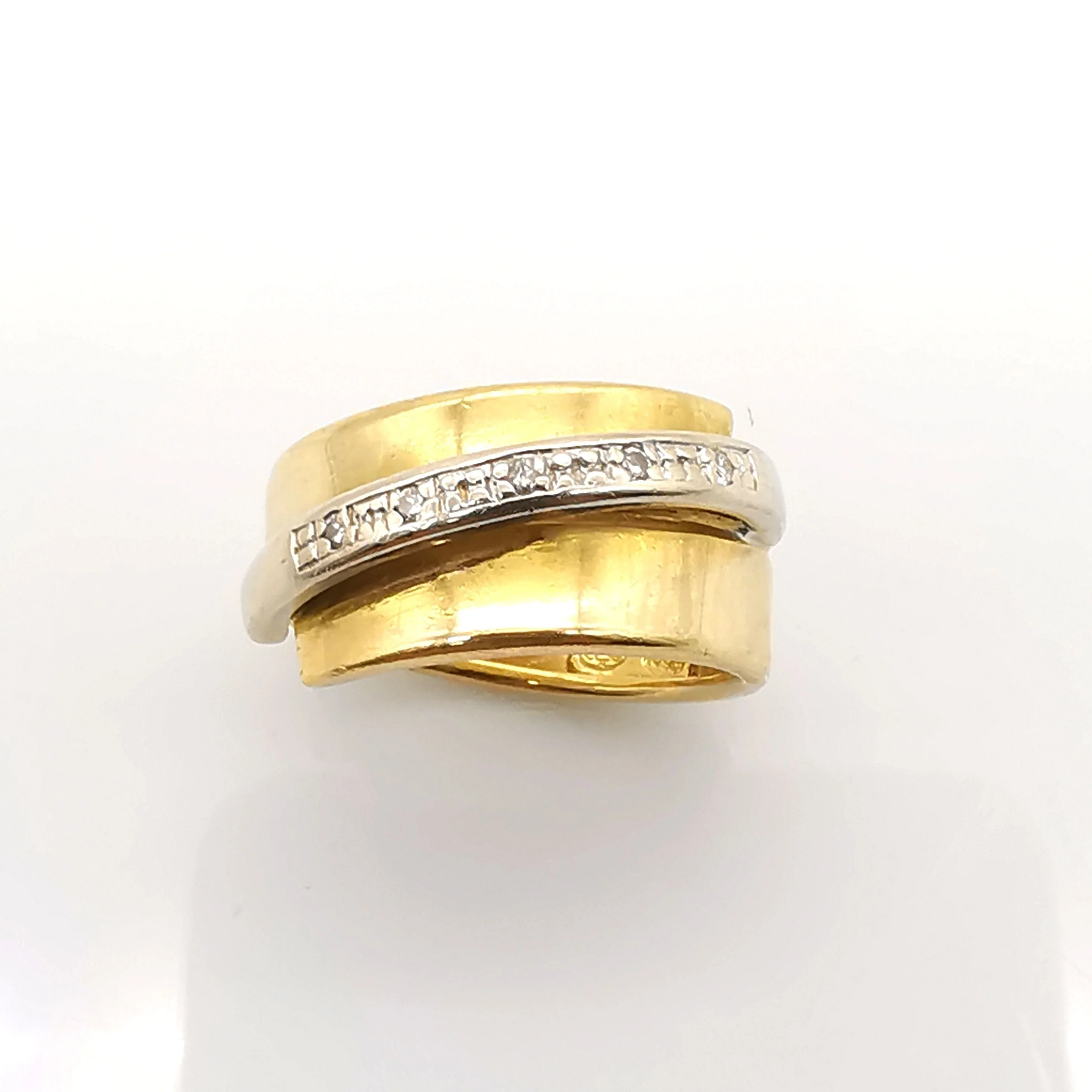 Yellow gold diamond ring - Image 5