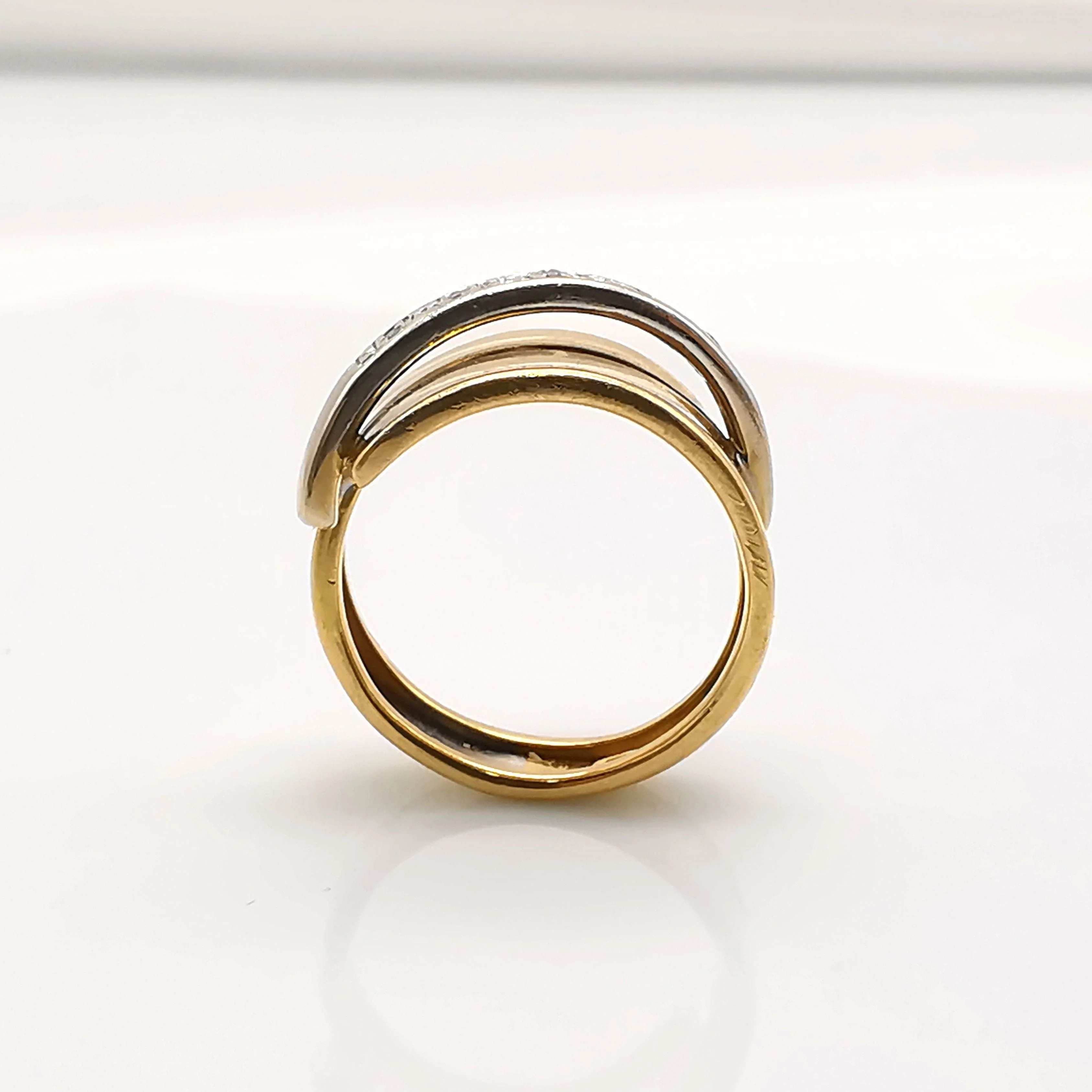 Yellow gold diamond ring - Image 7