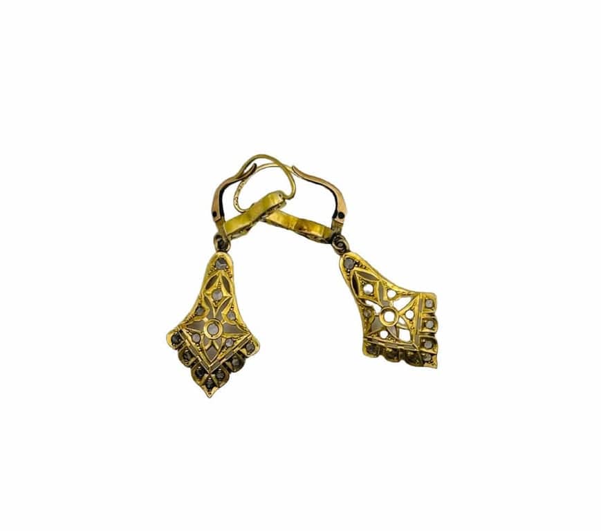 Earrings Art Deco with Zafiros