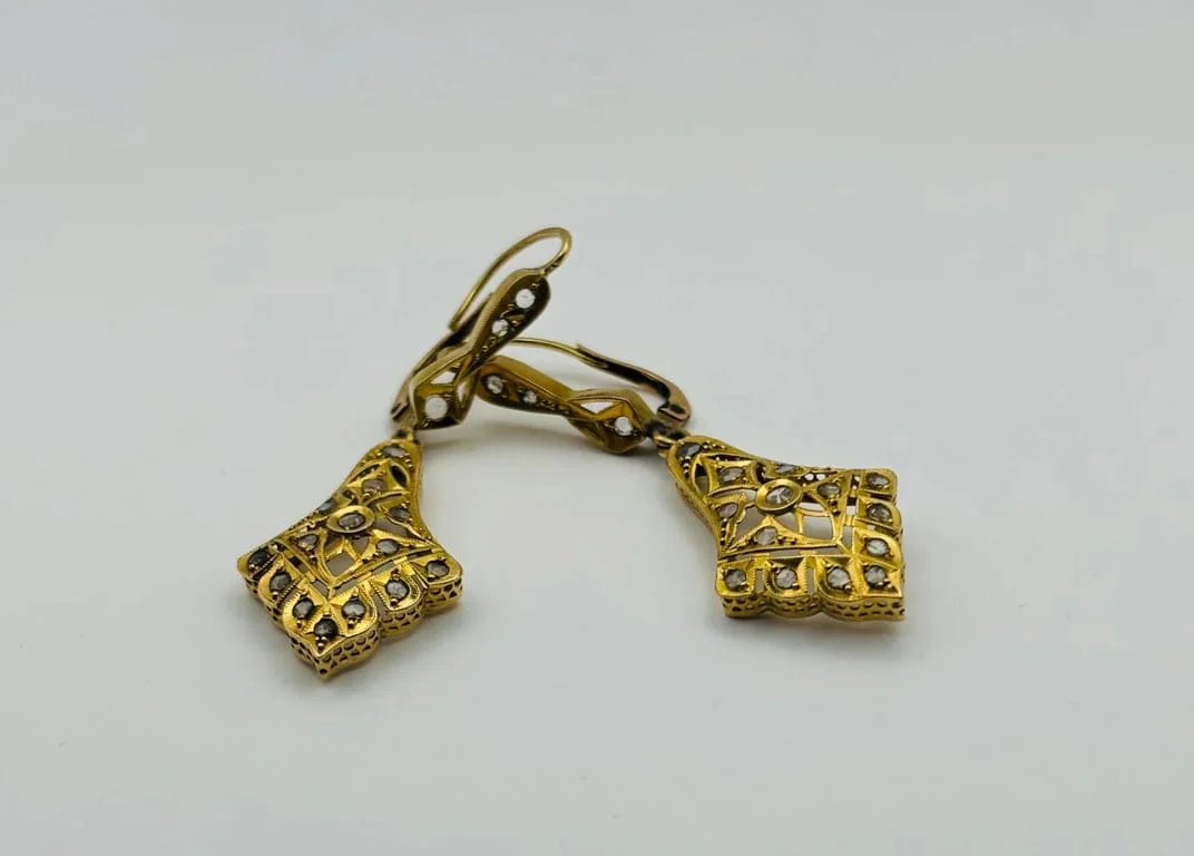Earrings Art Deco with Zafiros - Image 2