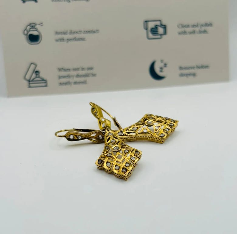 Earrings Art Deco with Zafiros - Image 4
