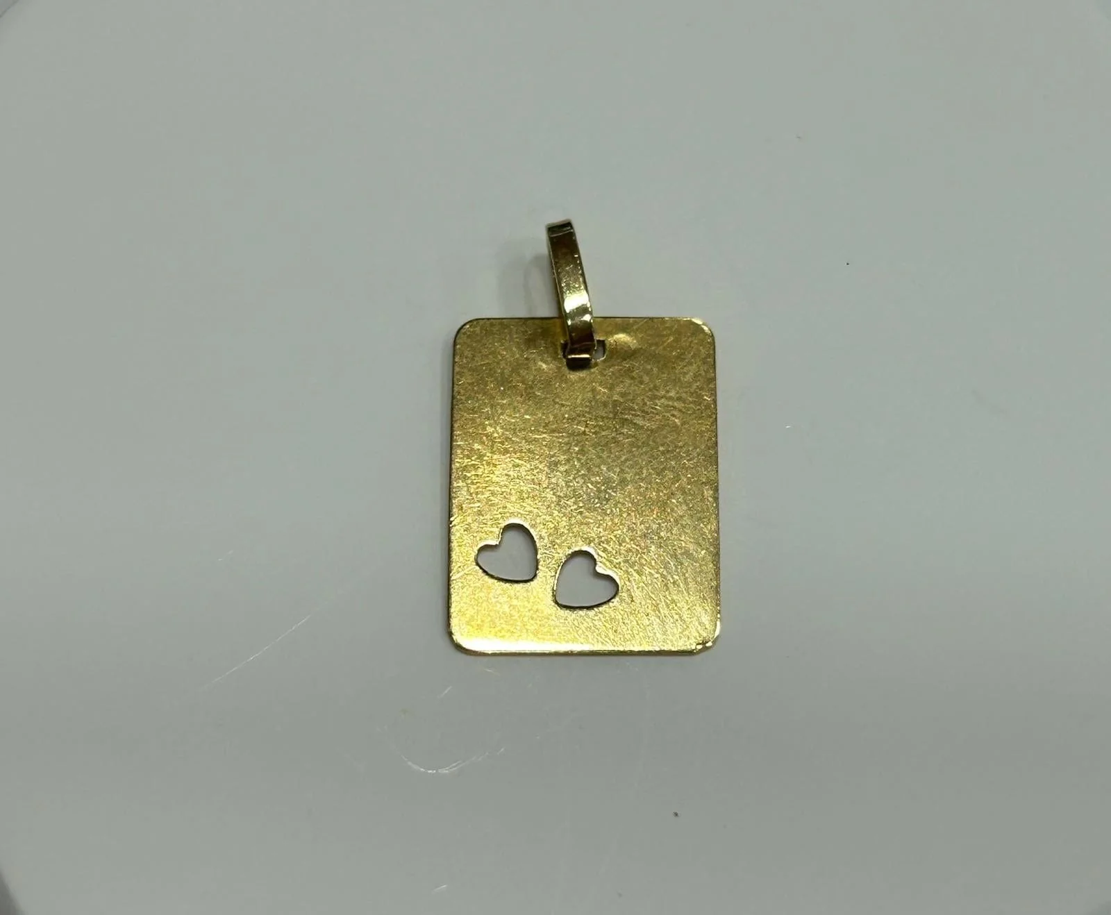 Yellow gold pendant I love you - Image 2