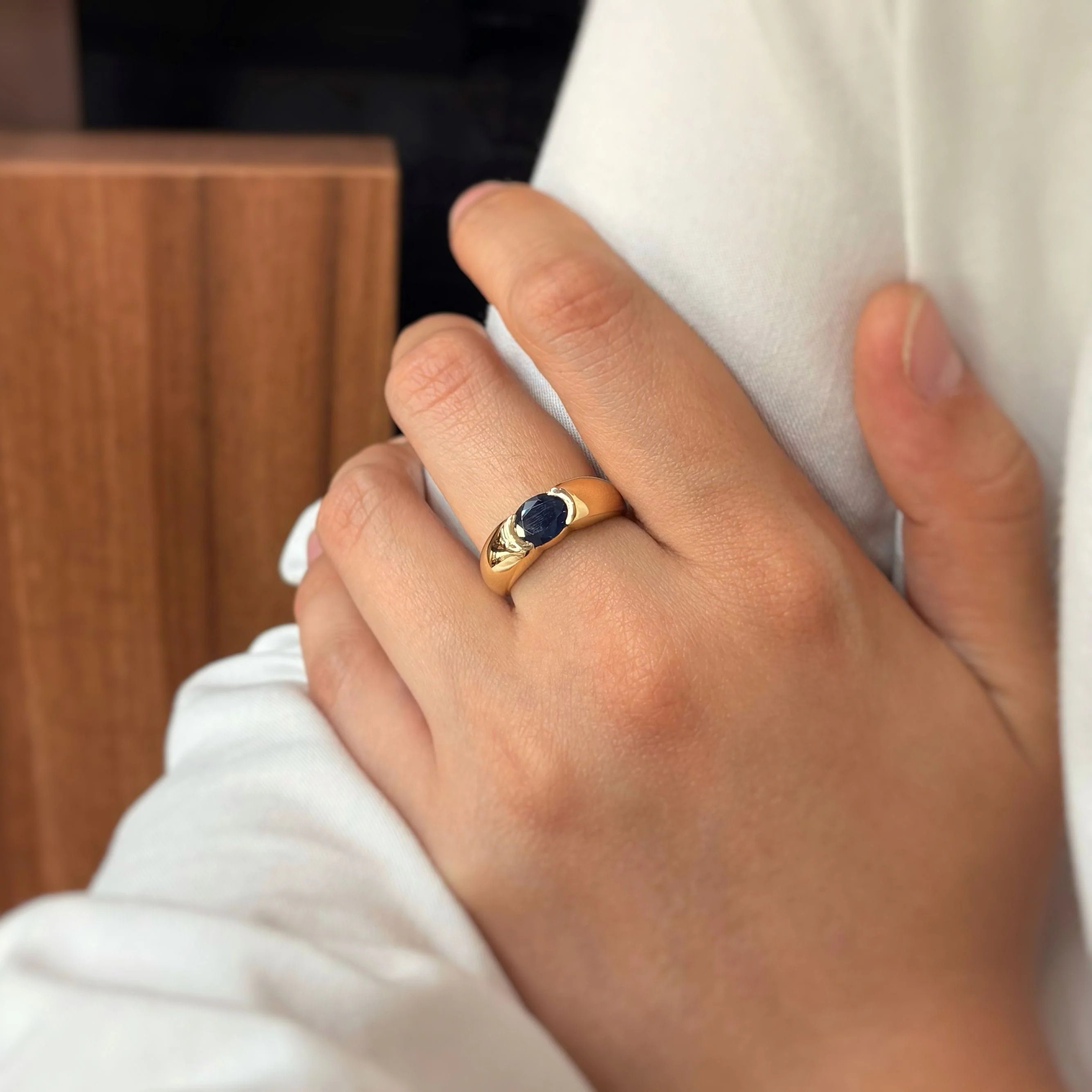 Ring - Yellow gold & Sapphire - Image 4