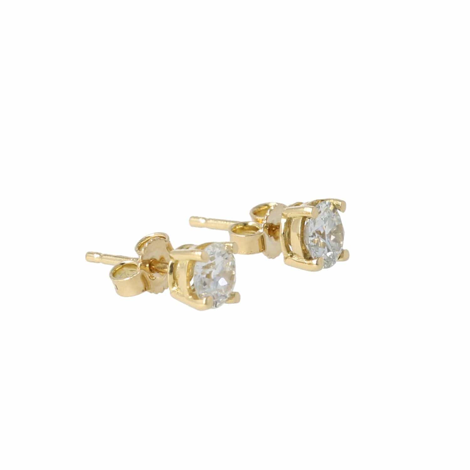 Gold and diamond earrings - Image 3