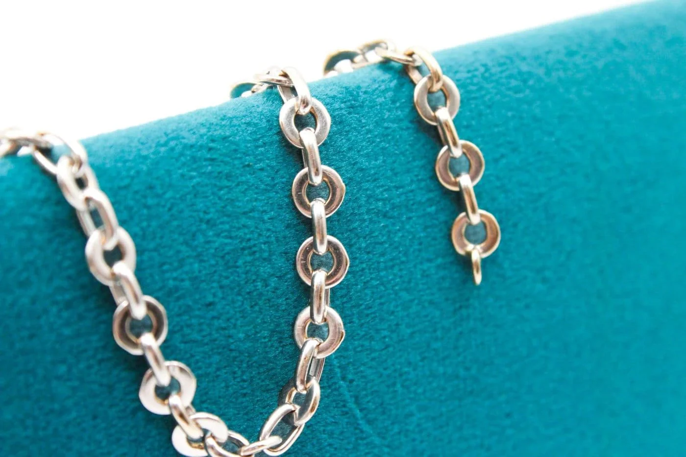 Bracelet maille jaseron or blanc