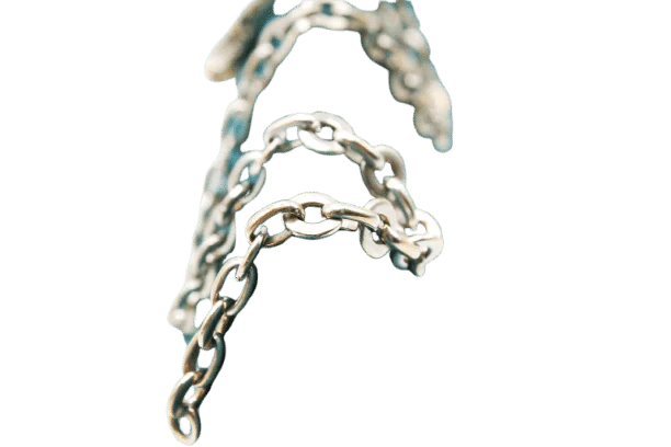 Bracelet maille jaseron or blanc - Image 2