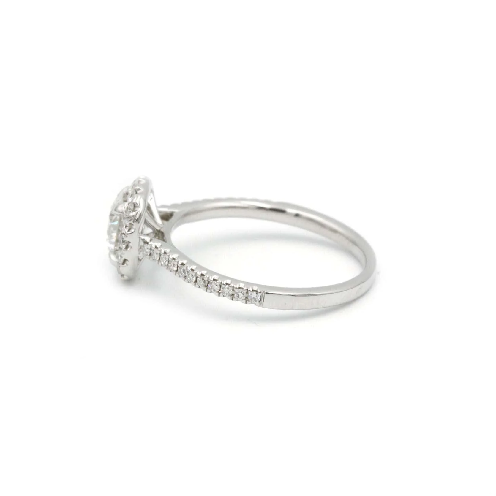 Solitaire in white gold, diamonds - Image 2