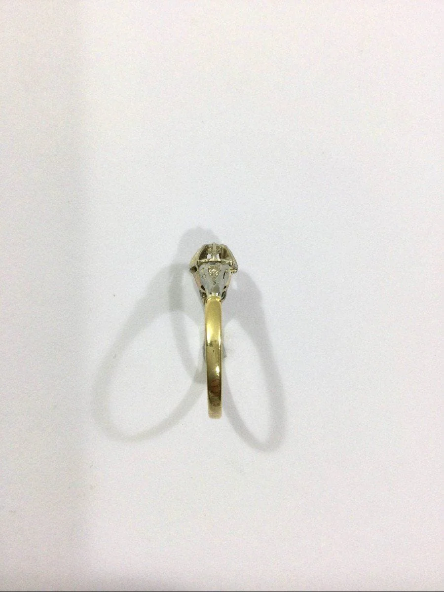 Solitaire Ring Yellow Gold Diamonds - Image 10
