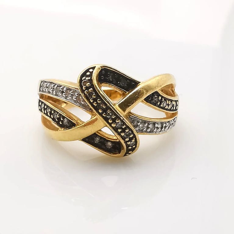 Yellow gold diamond ring - Image 2