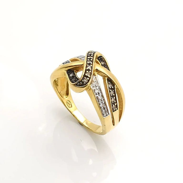 Yellow gold diamond ring - Image 4