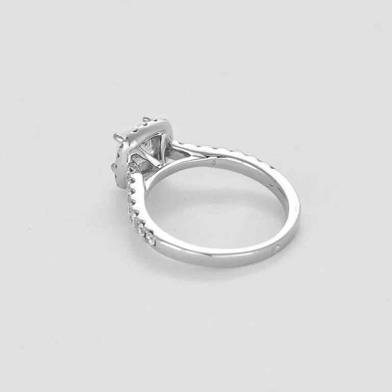 Solitaire from the Princess collection, white gold, diamonds - Image 5
