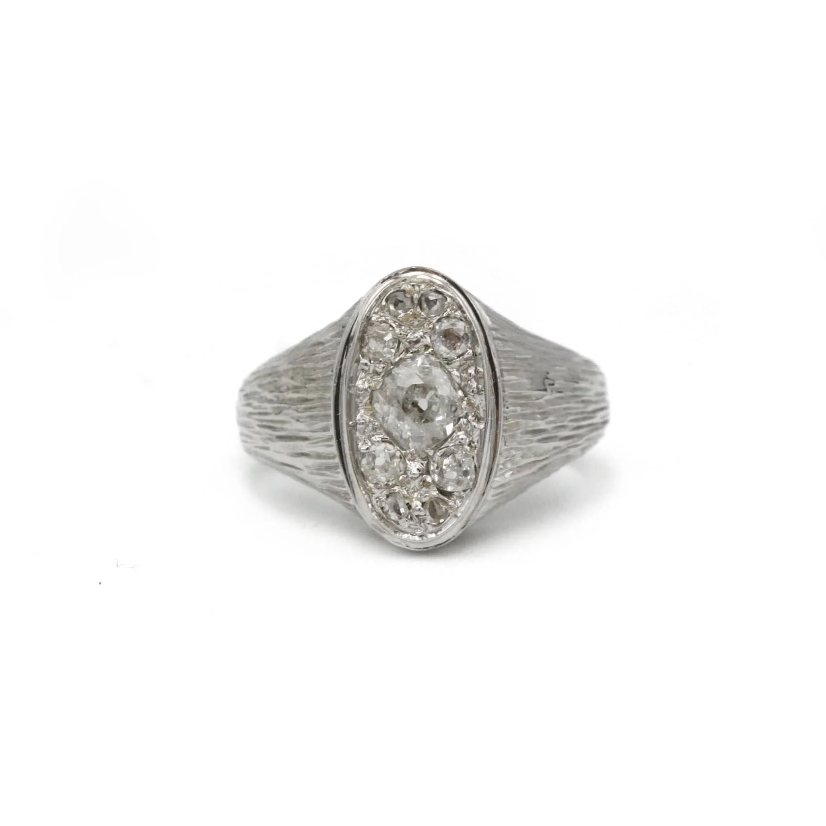 White gold diamond ring
