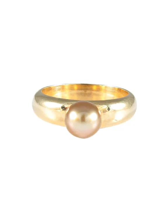 Fine golden pearl ring