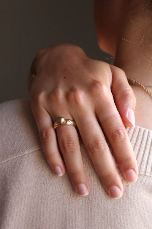 Fine golden pearl ring - Image 2