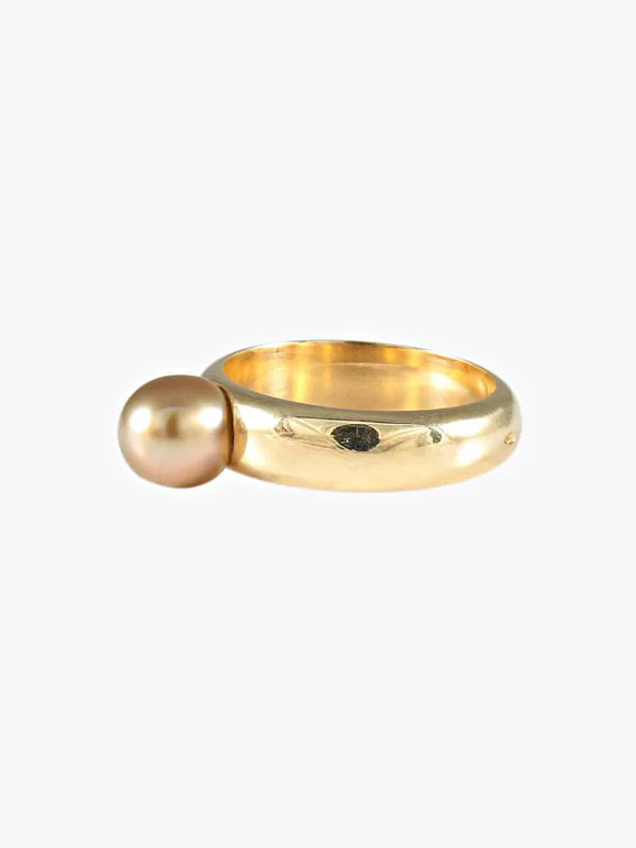 Fine golden pearl ring - Image 6