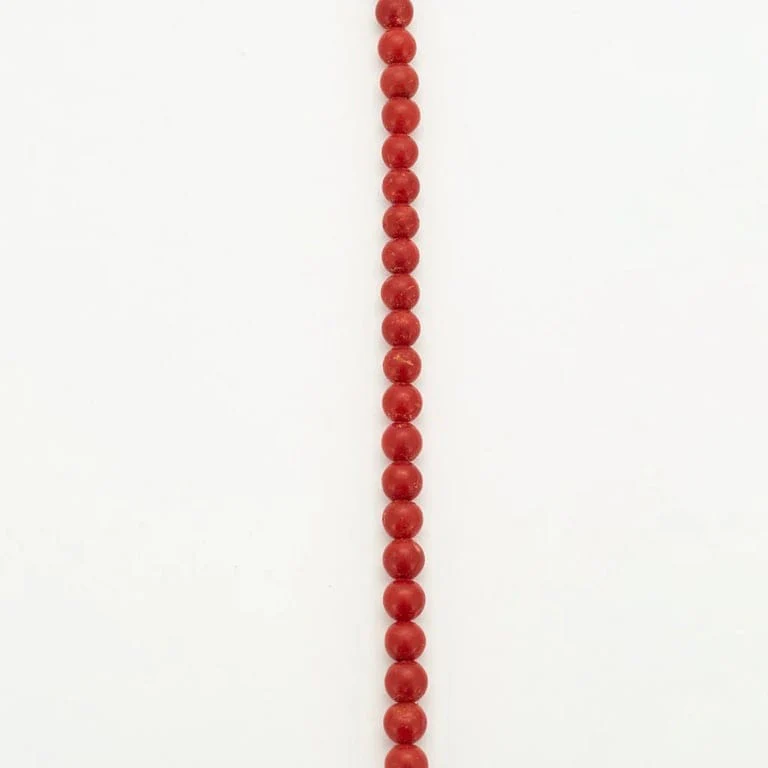 Red coral ball necklace - Image 5
