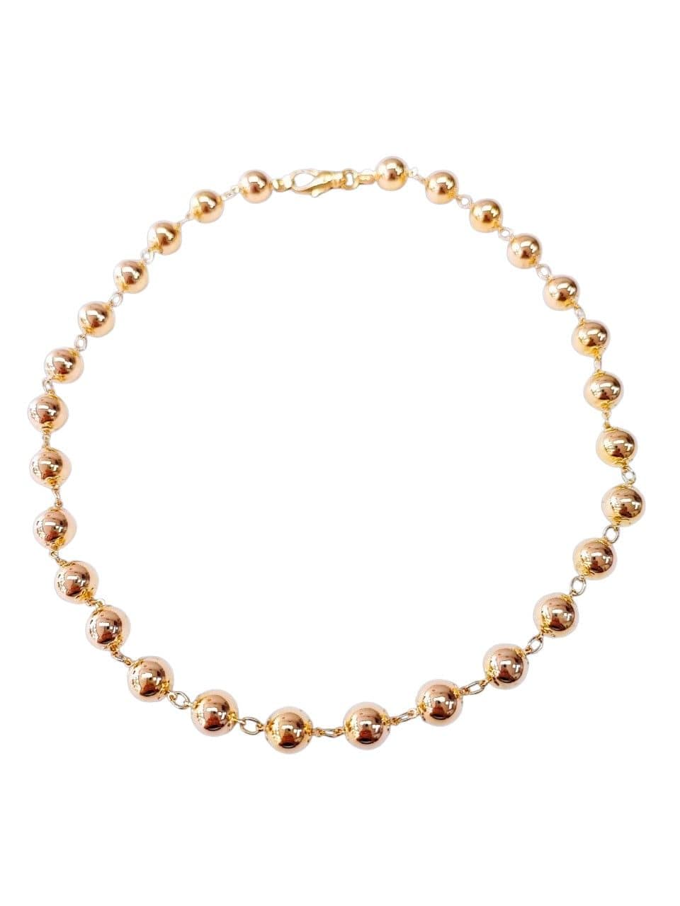 Marseille ball necklace, yellow gold
