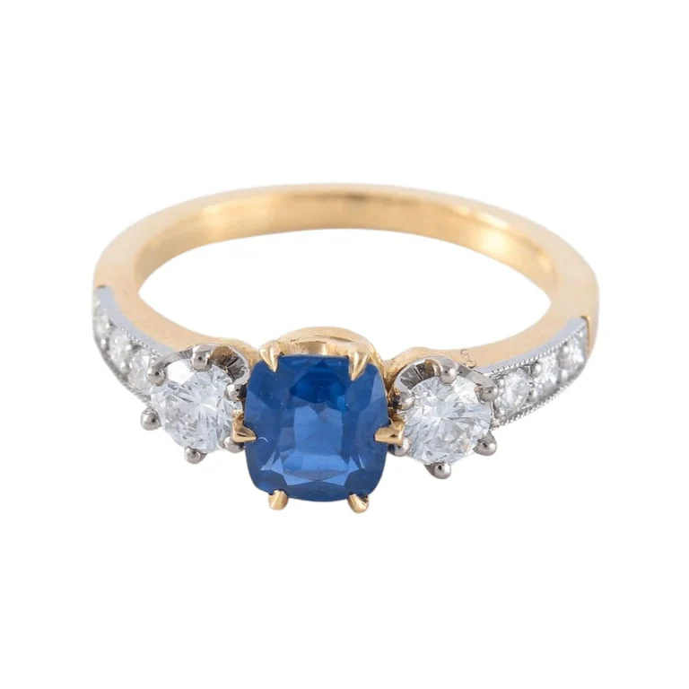 Gold and sapphire ring