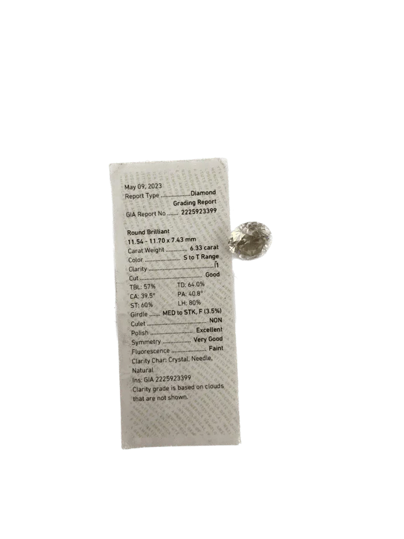 Diamond Solitaire 6.33 carats  - Image 3
