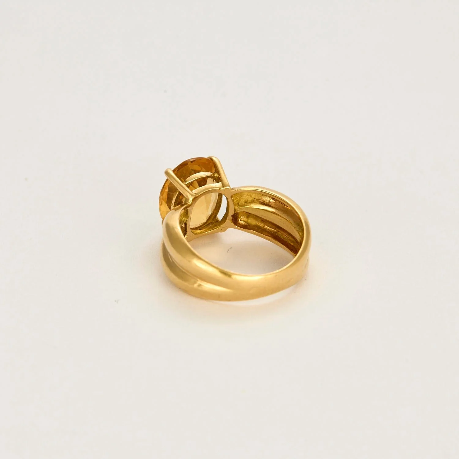 Yellow gold and citrine ring - Image 6