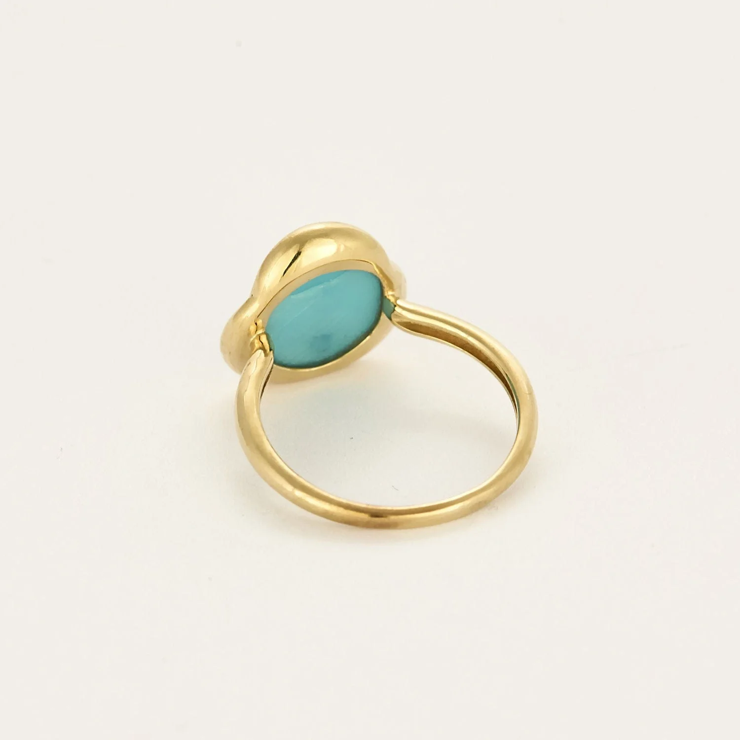 GUERIN - ALISMA ring in yellow gold, turquoise cabochon - Image 5