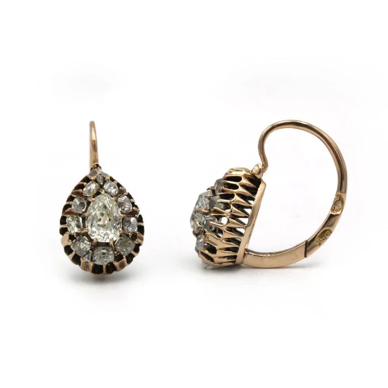 Earrings - Yellow gold and diamonds - Image 2