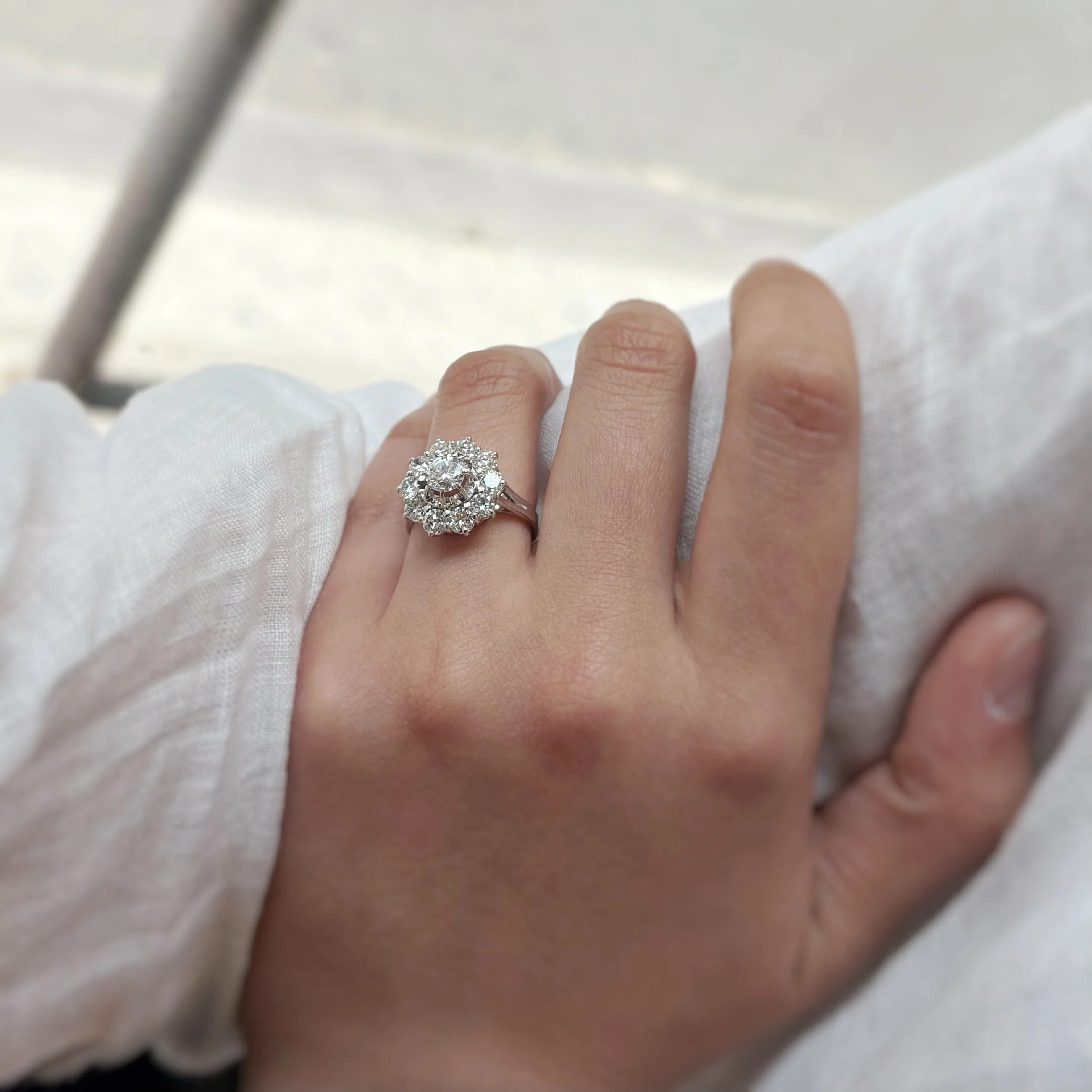 Ring - White gold & Diamonds - Image 5
