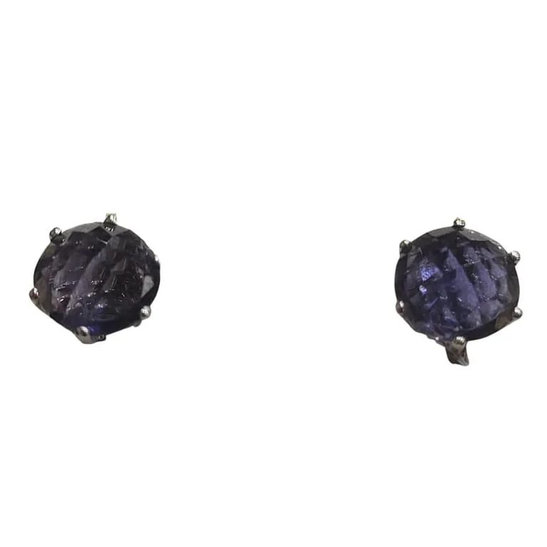 Earrings - Earrings in iolite and 18-carat white gold - Image 5