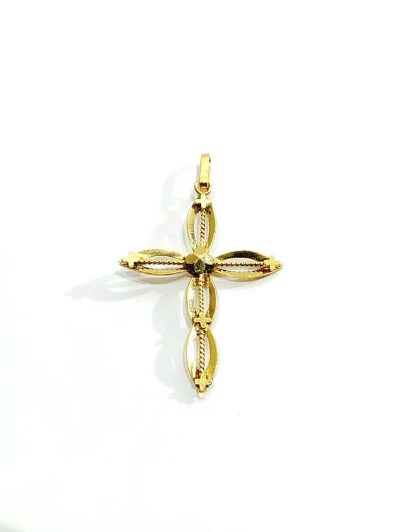 Yellow Gold Cross Pendant - Image 6