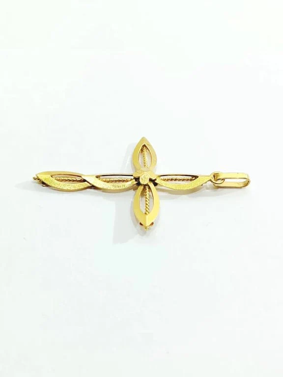Yellow Gold Cross Pendant - Image 9