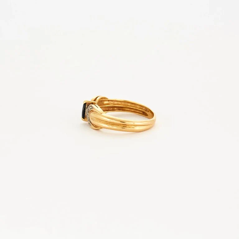 Marquise sapphire diamond ring - Image 4