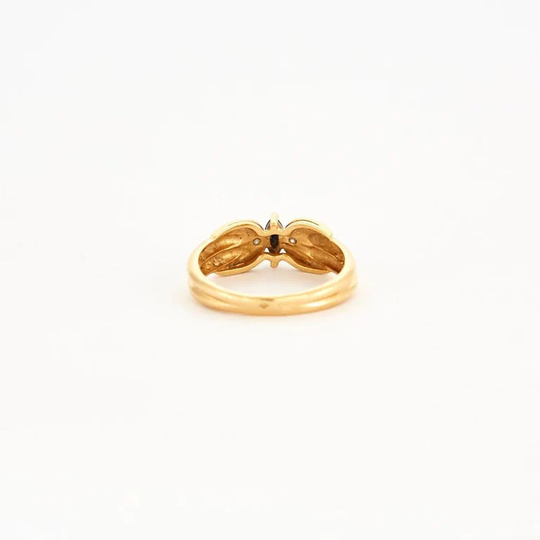 Marquise sapphire diamond ring - Image 5