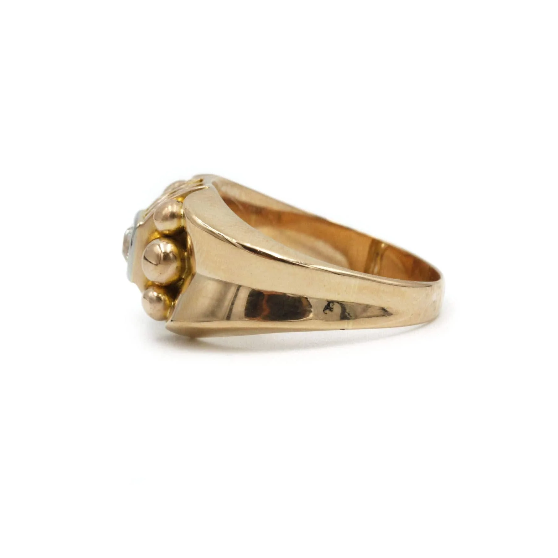 Yellow gold diamond ring - Image 2