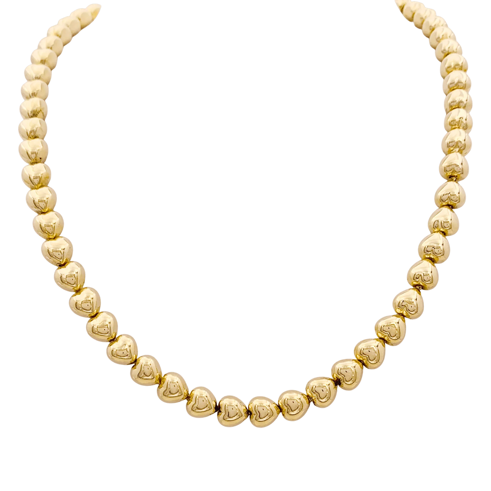 Yellow gold “Hearts” necklace.