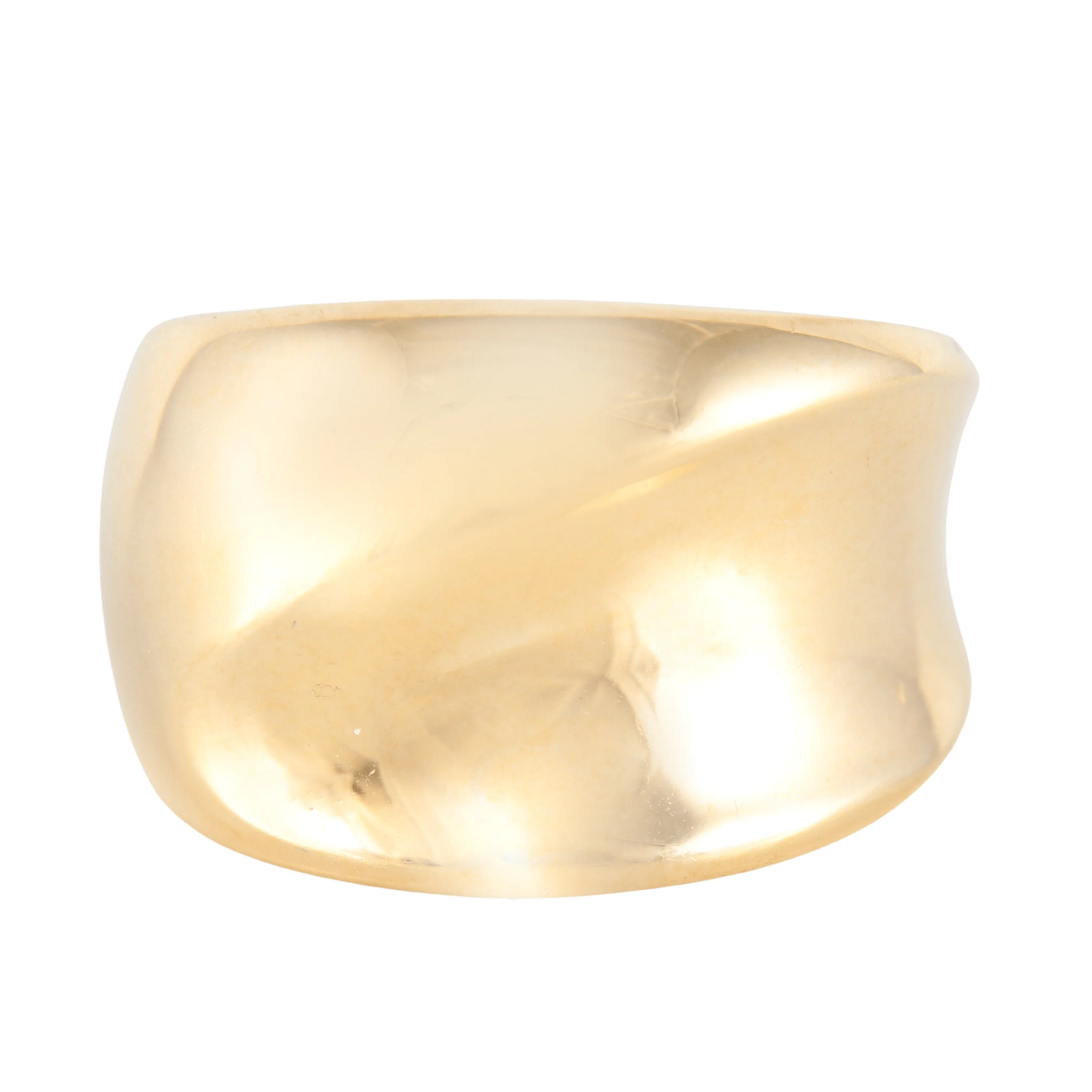 Large yellow gold bangle ring