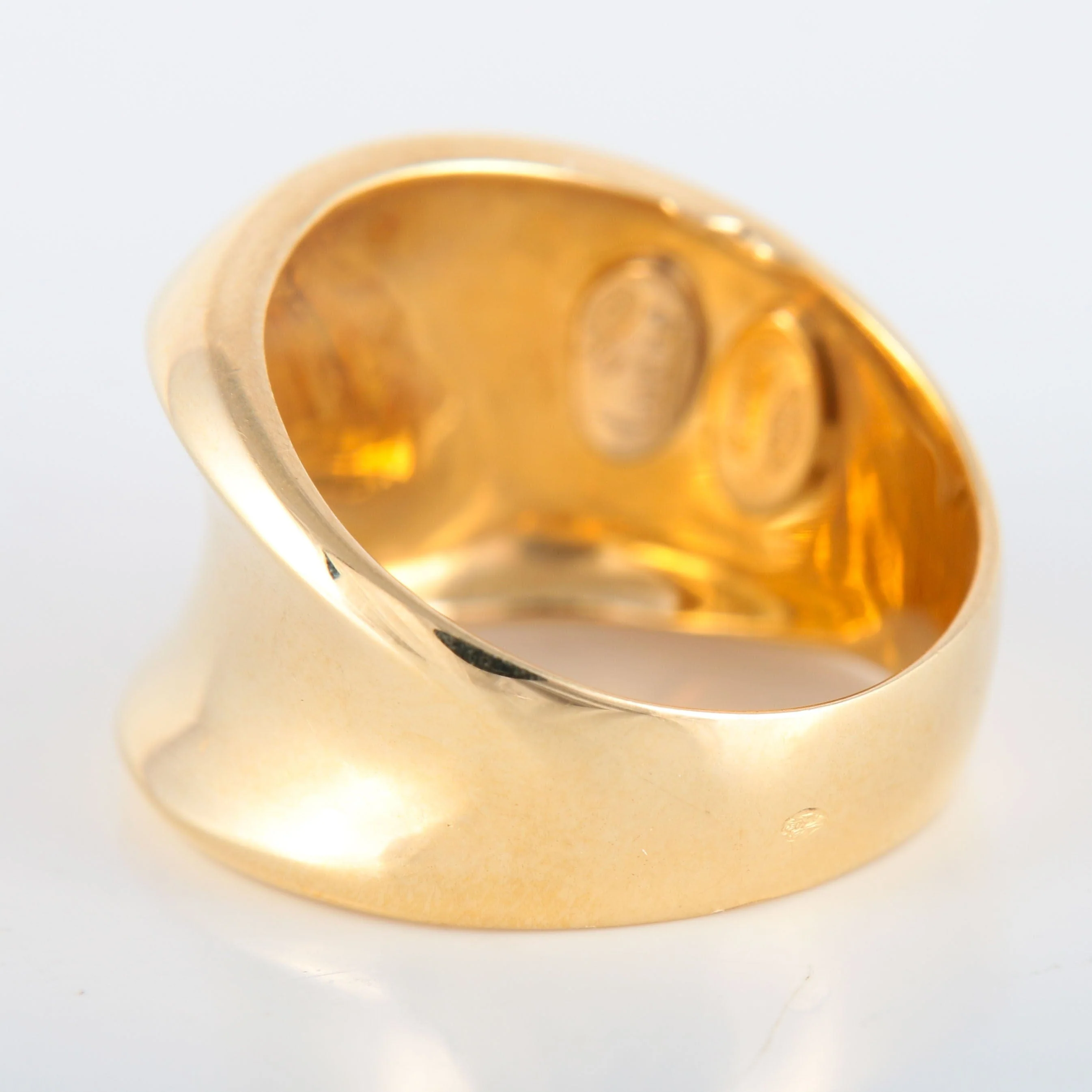 Large yellow gold bangle ring - Image 6