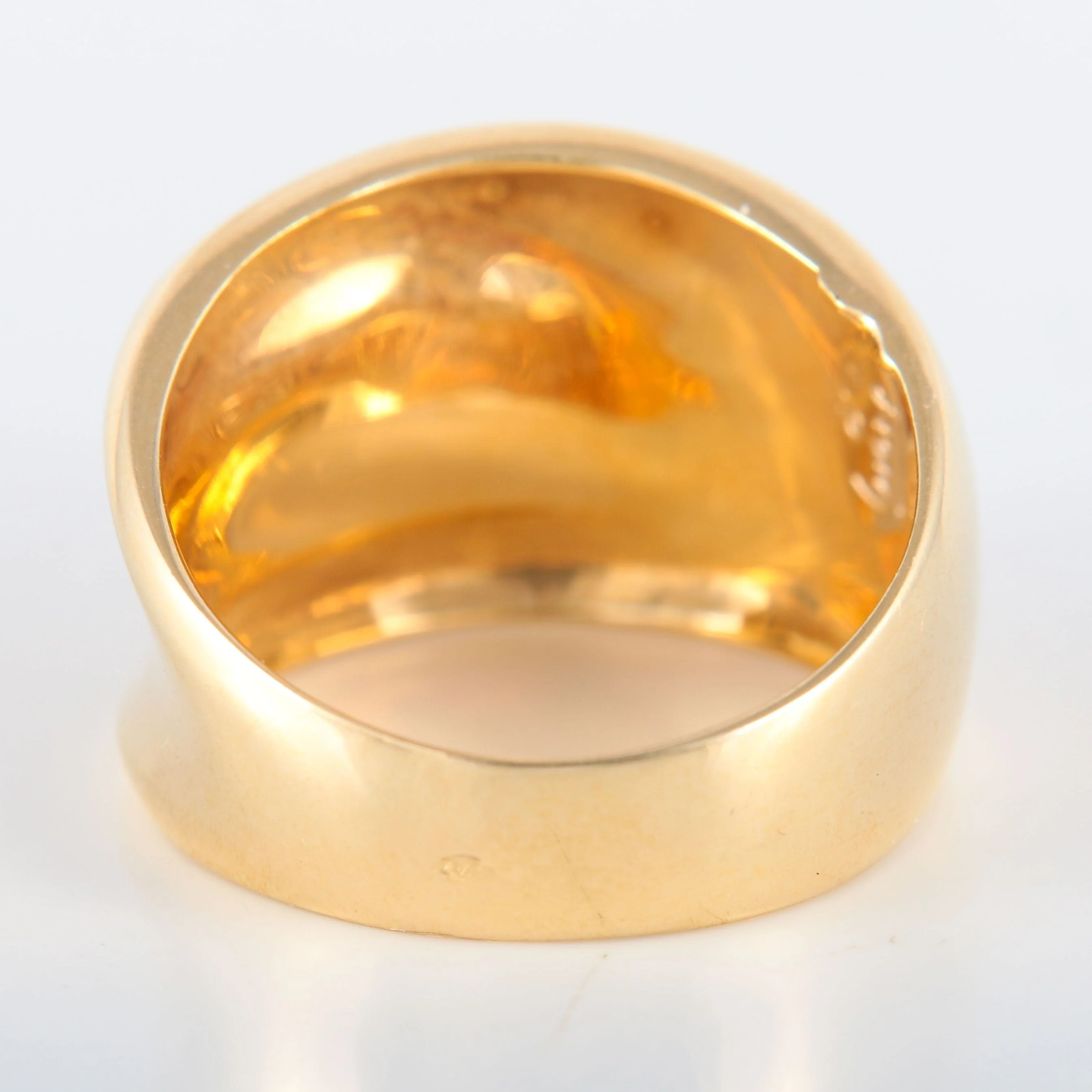 Large yellow gold bangle ring - Image 7